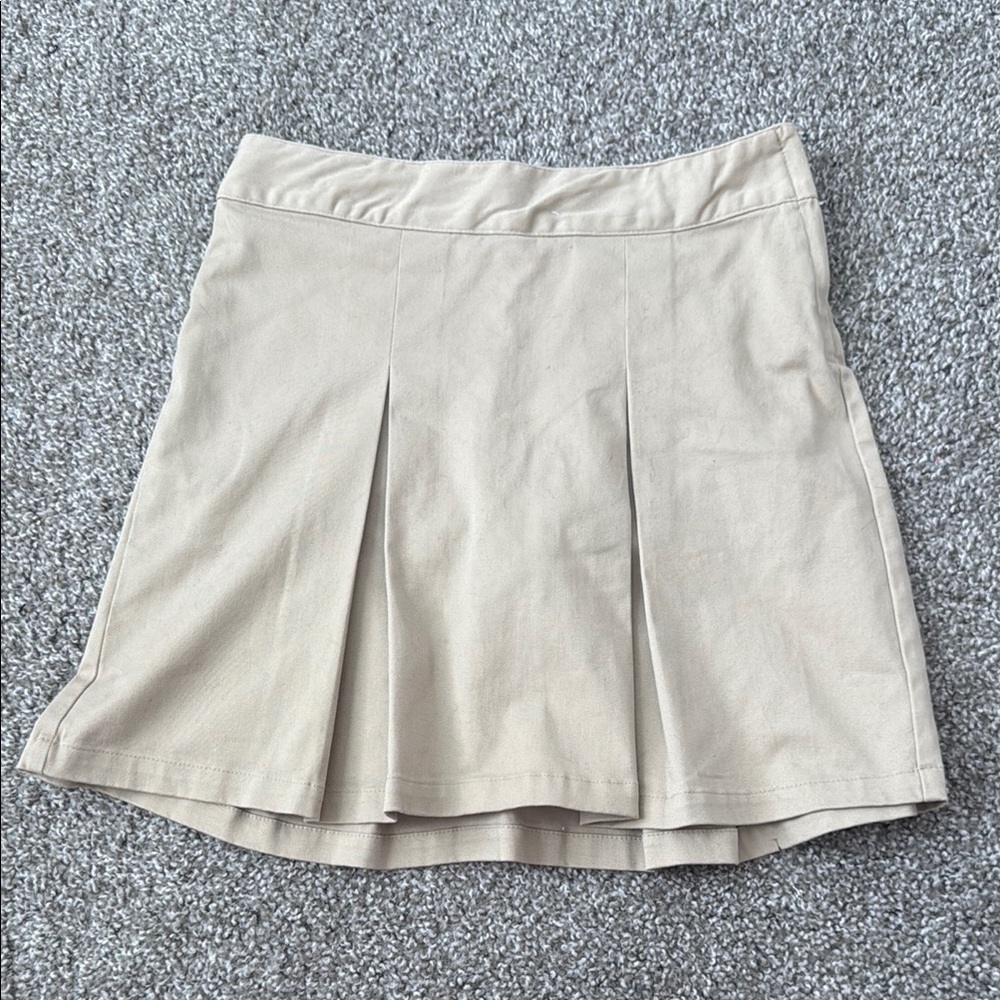 Cat & Jack Beige Pleated Kids Skirt